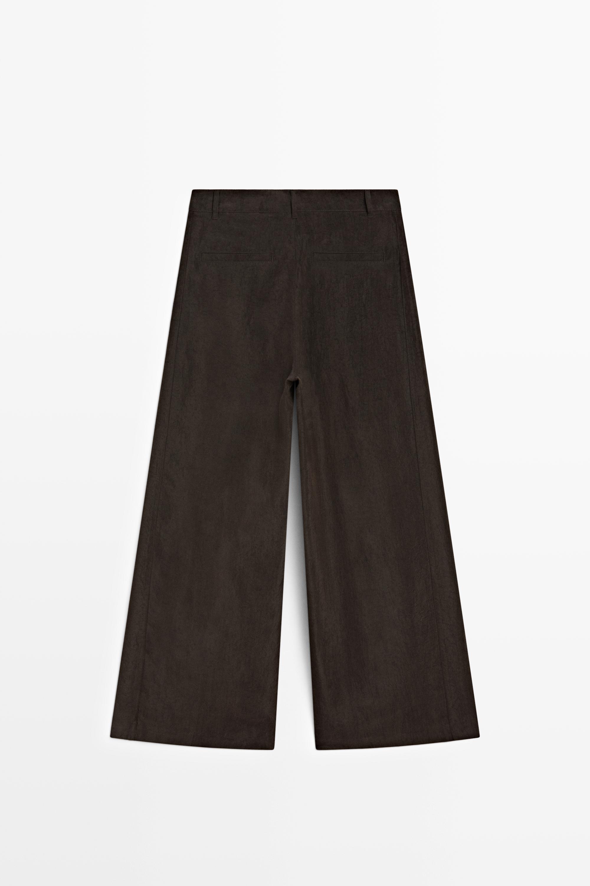 Pantalon fluide wide leg à pinces